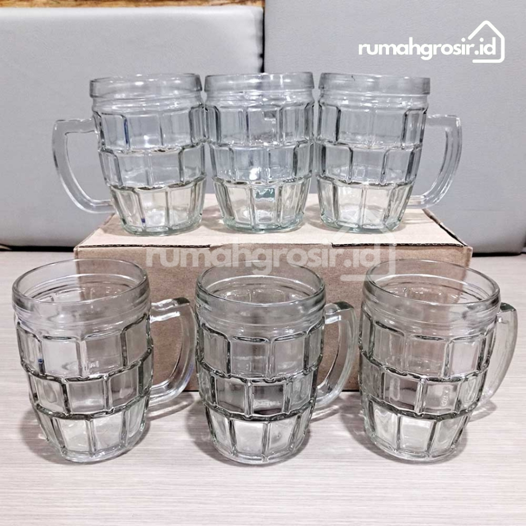 Lostklik Gelas Teh Jumbo / Gelas Kaca / Gelas Besar / Gelas Kaca Murah Bi-3000 Kedaung Gelas Bir /
