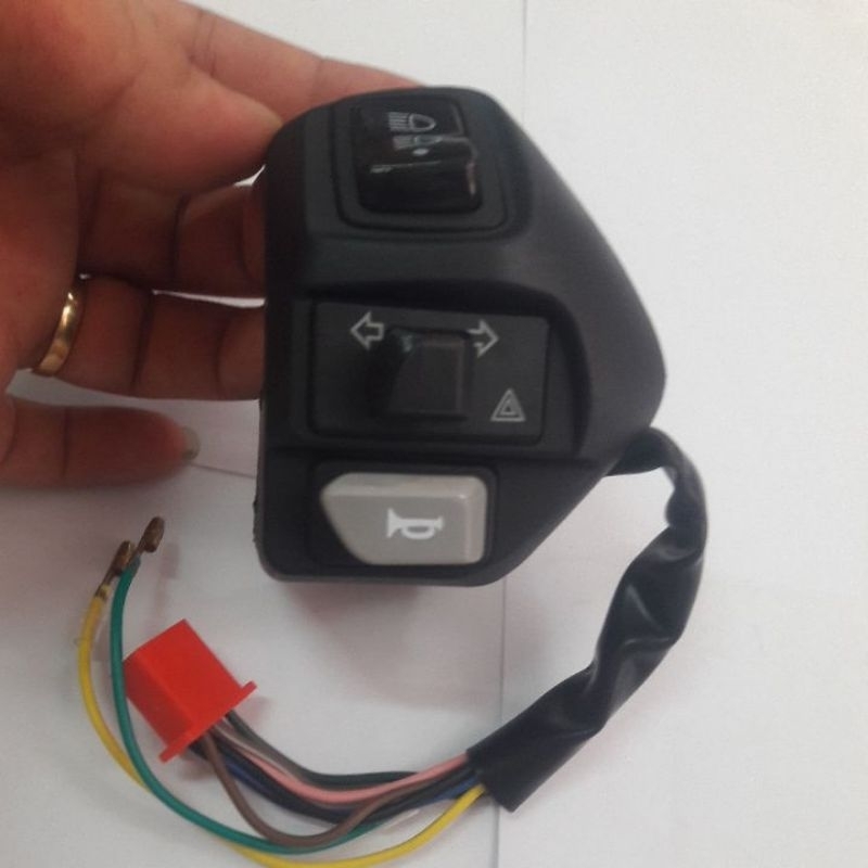 Akangmss - Saklar Kiri Mio J M3 Mio Z Mio Smile Mio S Saklar Hazard + Tombol 3 Titik