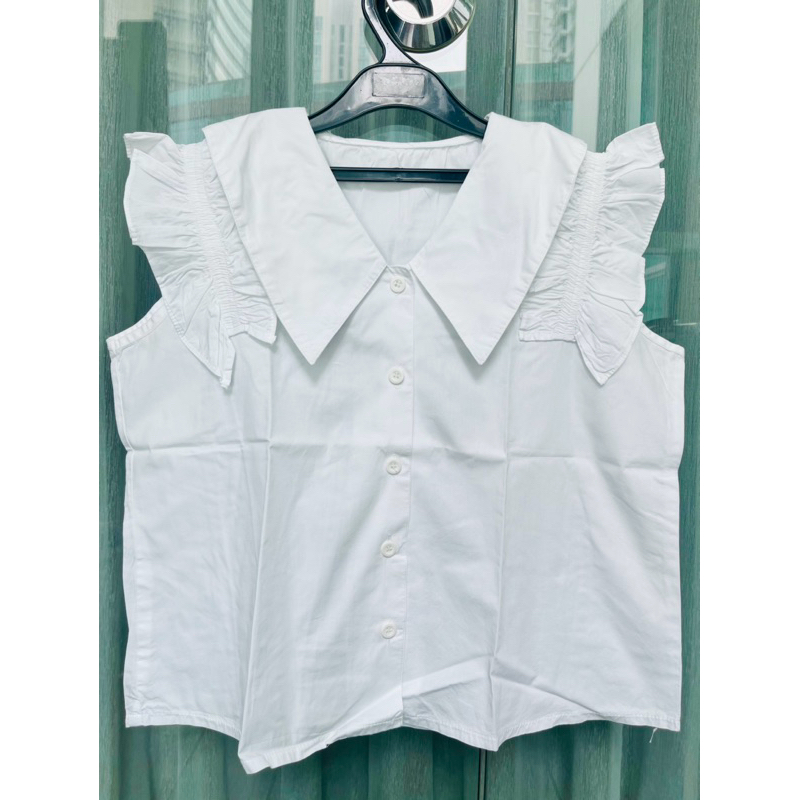 kemeja putih wanita•baju wanita preloved•kemeja remaja•kemeja wanita casual•baju putih