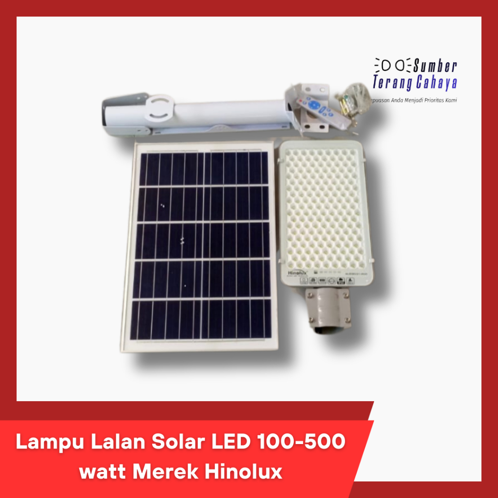 Lampu Jalan Solar 100-500 watt Lampu PJU Solar Led Merek Hinolux