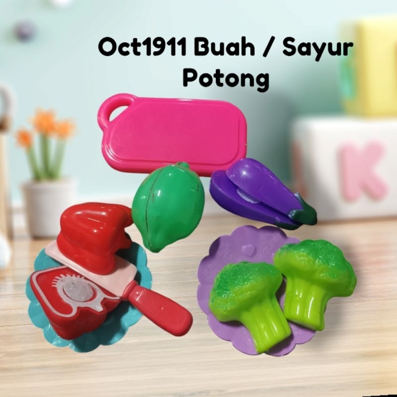 OCT1911 MAINAN ANAK BUAH/SAYUR POTONG MURAH