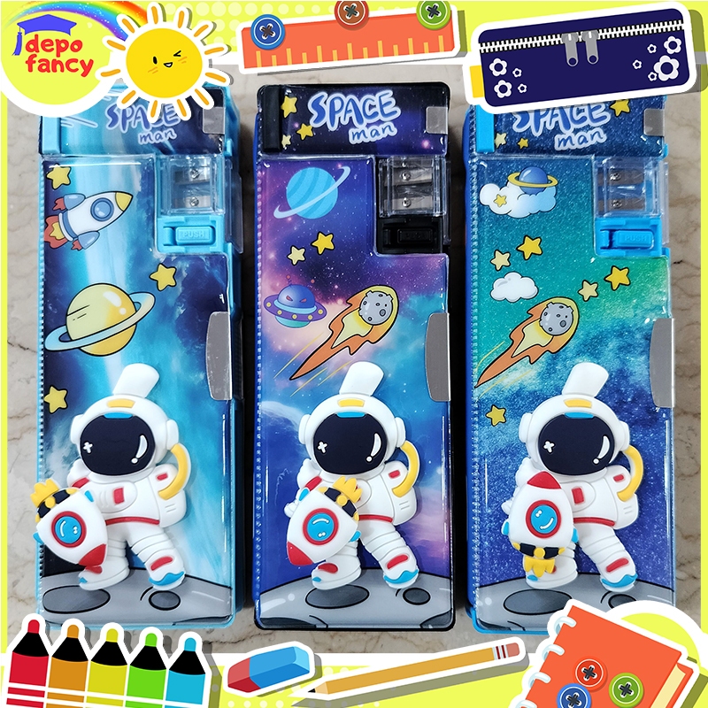 

Kotak Pensil Magnet 2 Sisi + SPINNER XPM-569-2 Space / Tempat Pensil / Pencil Case / Boks Pensil / Box Pen / Tepak Pensil