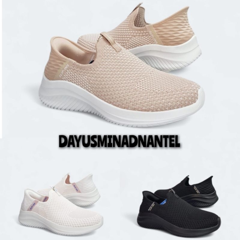 Skechers Slip ins Shiny / Skechers / Sepatu Wanita Skechers Go Walk  Slip ins Shiny Slip On