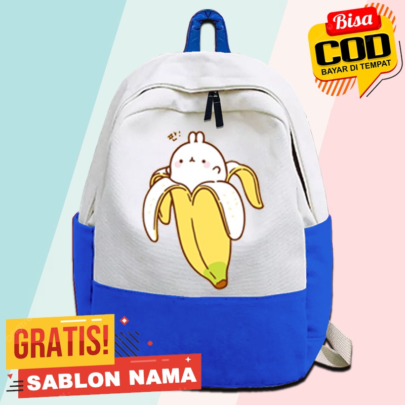 TAS RANSEL TAS SEKOLAH ANAK MOTIF MOLANG BANANA CHARACTER