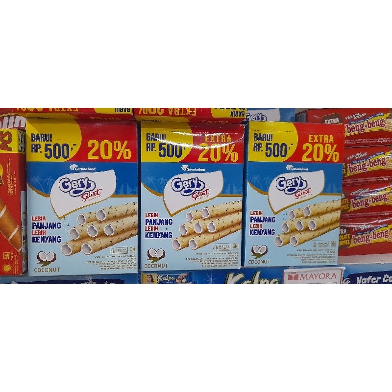 

GERY SALUT COCONUT ROLL ecer 500 1 box isi 24pcs