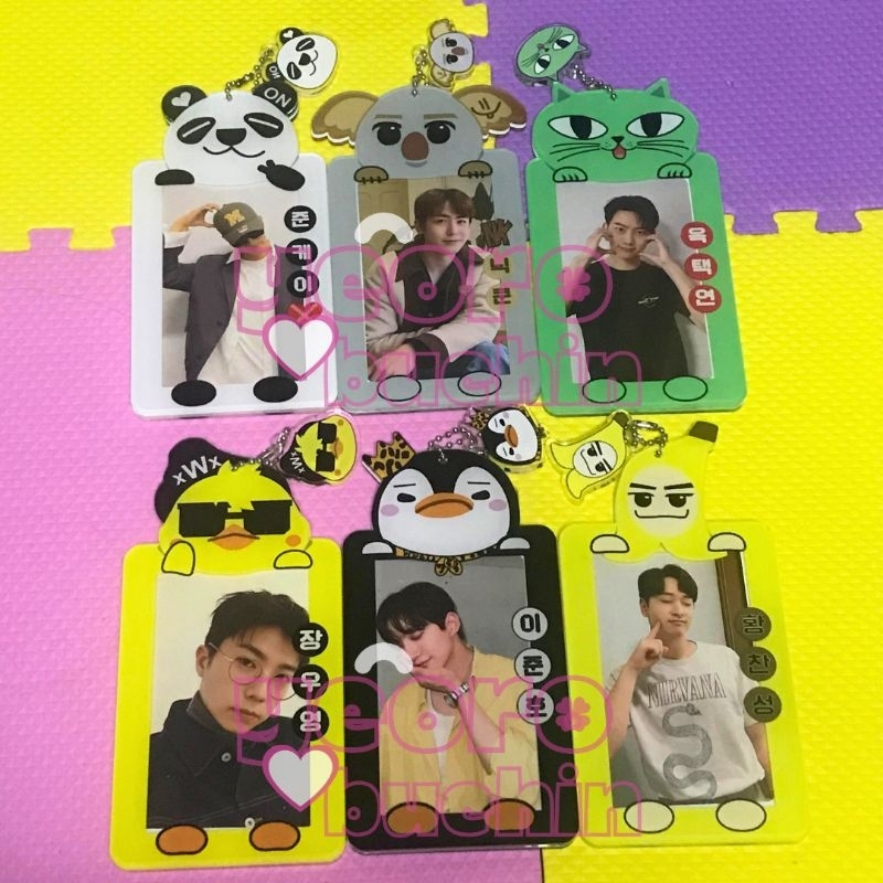 READY STOCK | 2PM Acrylic Card Holder ZooPM (Jun. K Pan. K, Nichkhun Koala Khun, Taecyeon OKCAT, Woo