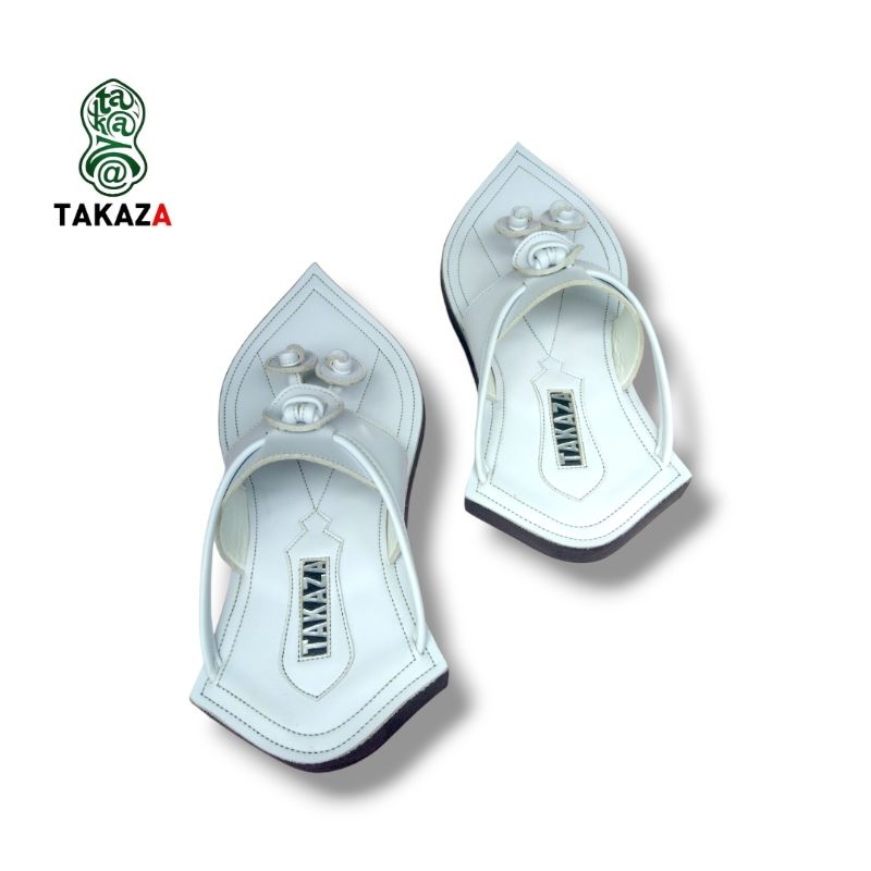 TAKAZA| Sandal Pria Warna Putih Model Terompah Nabi
