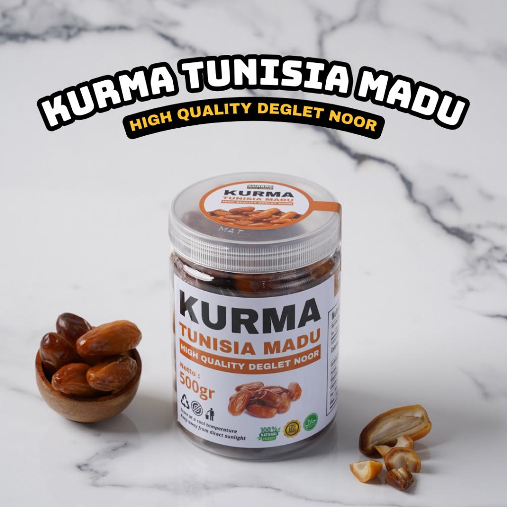 

Kurma Tunisia Madu High Quality Deglet Noor Kemasan 500gr Premium Dates By Gudang Timur Tengah