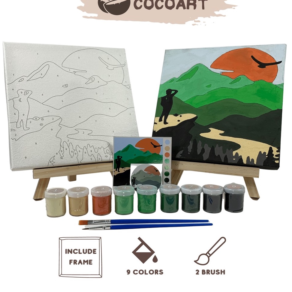 

KODE M63N Paint By Number Kit Mountain View Coartid I Kanvas 2 x 2 cm