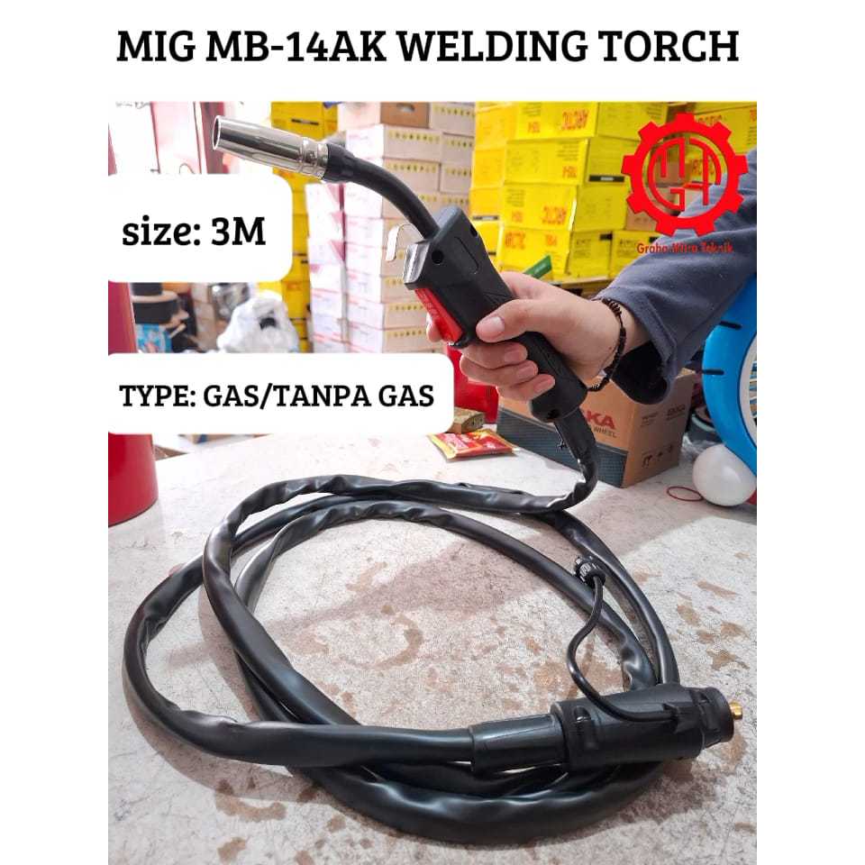 MB-14AK Stang Las Torch MIG MB-14AK 3M MIG WELDING TOUCH GAS/TANPA GAS