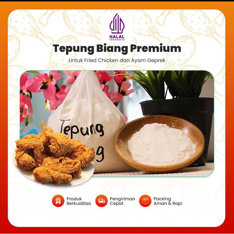 

Tepung Biang Premium KFC MCD Untuk Fried Chicken dan Ayam Geprek (Untuk 1kg Tepung) | Tepung Serbaguna