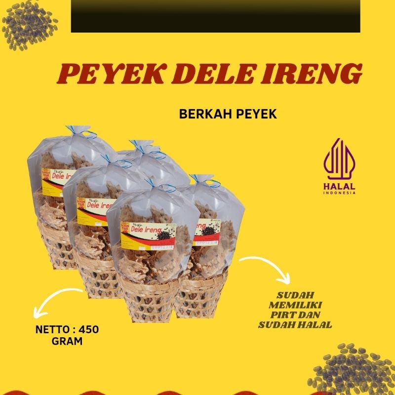 

Peyek Dele Ireng Kemasan Keranjang Besar Berkah Peyek 450 Gram