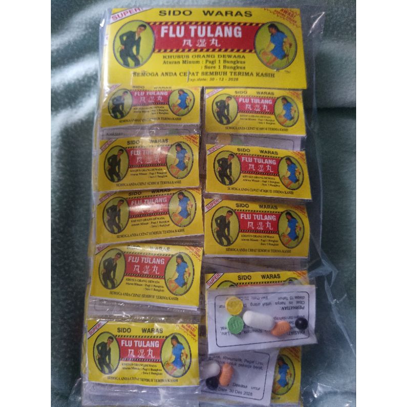 FLU TULANG SIDO WARAS ORIGINAL 1 PAK @5 HANGER