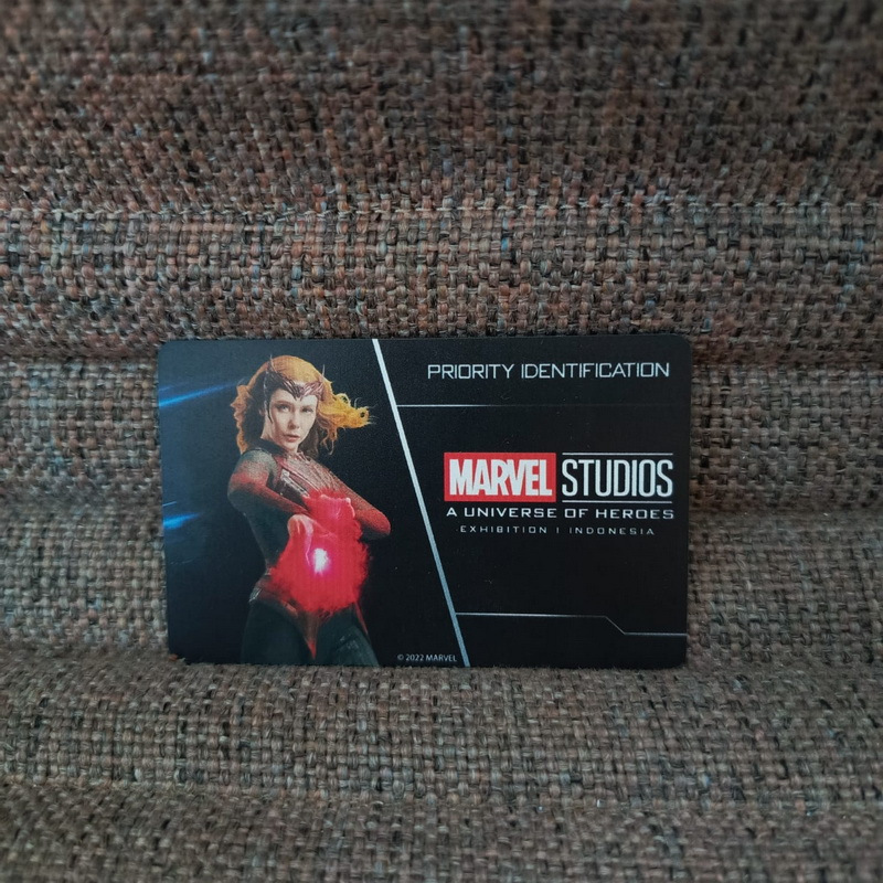 Kartu Scarlet Witch Pameran Marvel Studios A Universe of Heroes Jakarta Indonesia