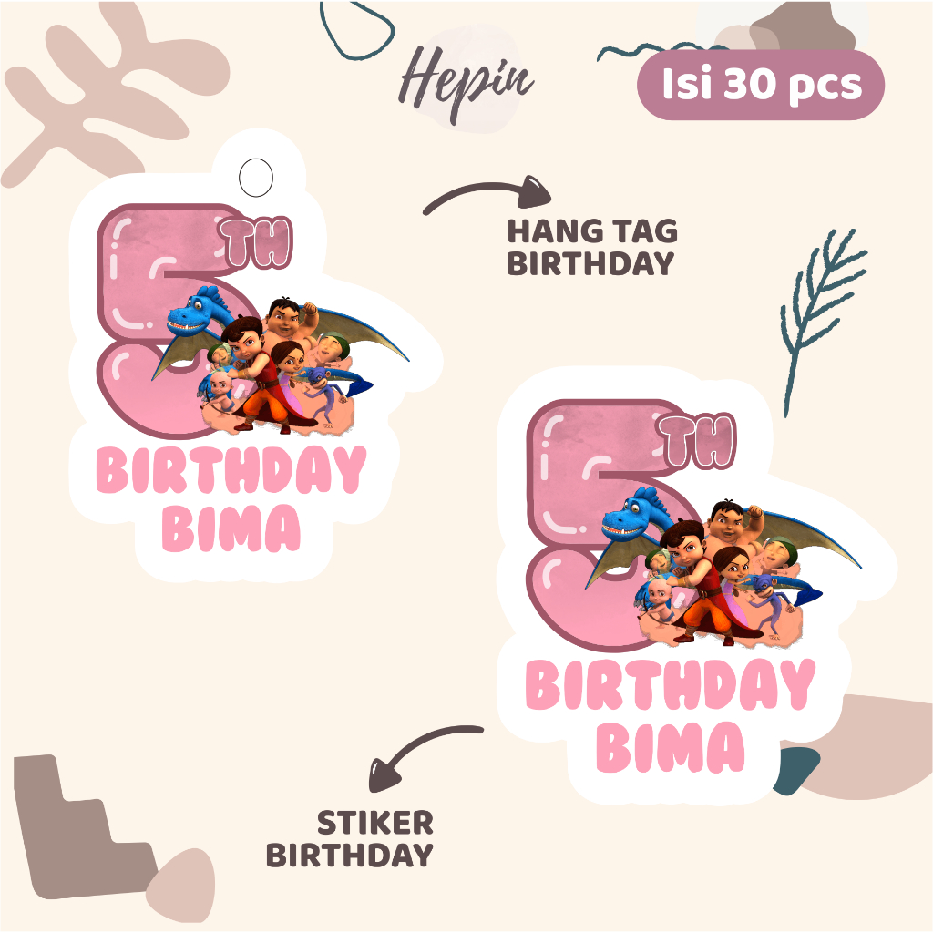 

(30pcs) Hang tag & stiker ulang tahun Tema CHOTA BHEEM/bima sakti /murah/lucu /label tag ulang tahun murah/hang tag ulang tahun/tag souvenir ulang tahun/stiker nama ualang tahun/diecut stiker&t ag