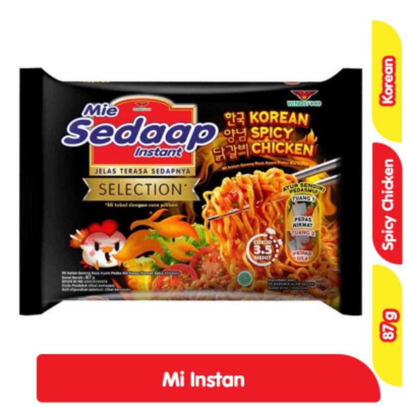 

Sedaap Mi Instan Goreng Selection Korean Ayam Pedas 87 gr