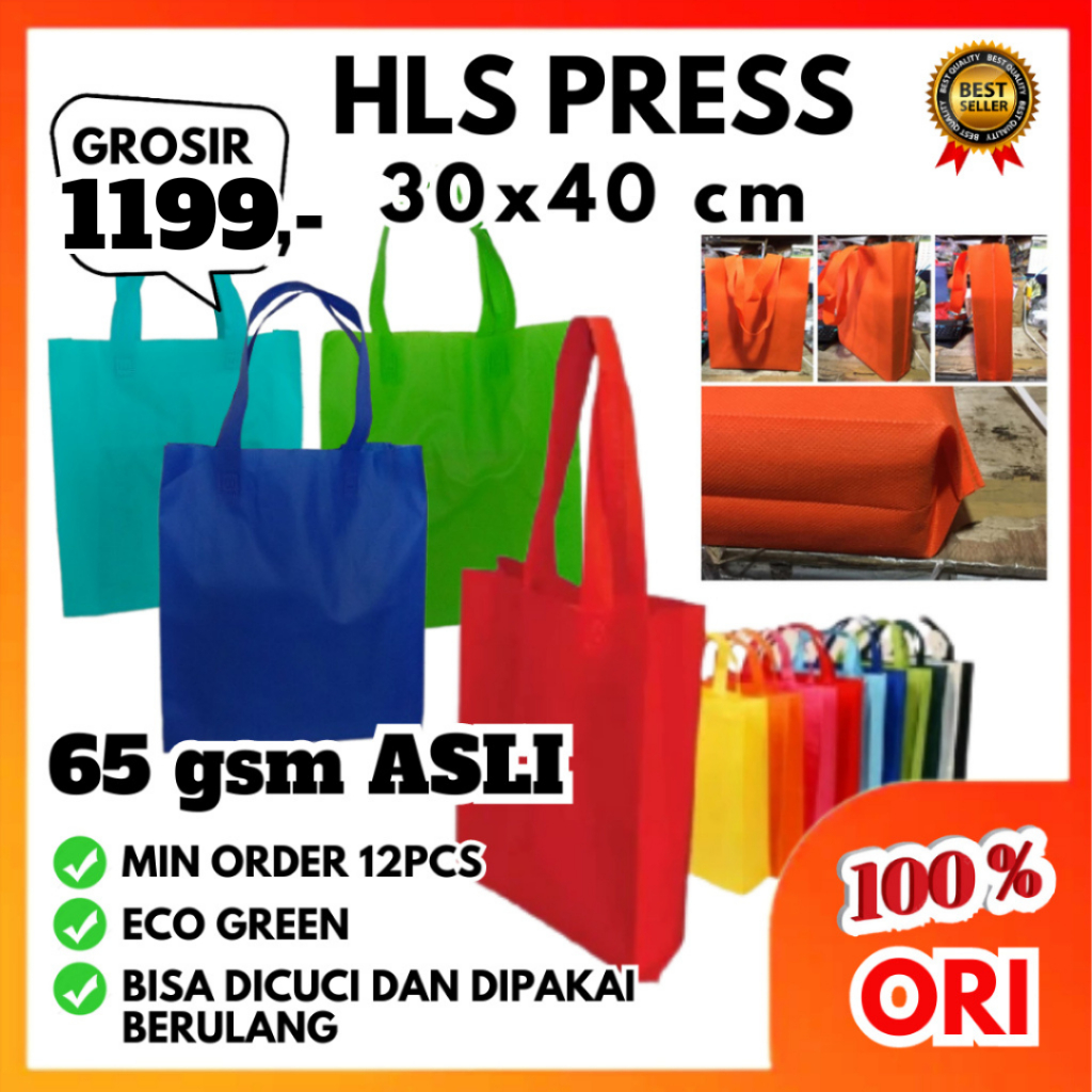 

HLS 30x40x8 Goodie Bag Tas Spunbond 30x40 Goody Bag Bingkisan Unike