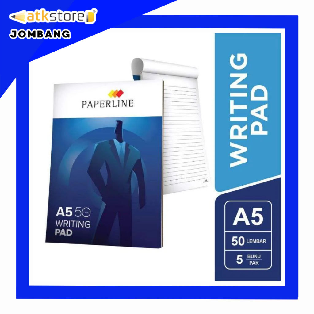 

Paperline Writing Pad Ukuran A5 - Writing Pad Garis - Note Pad Catatan Sekolah dan Kantor - ATJ