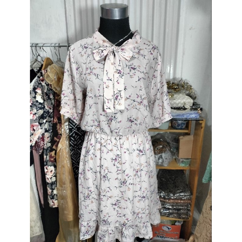 dress sifon bunga