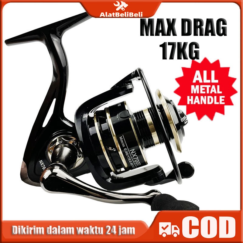 Reel Pancing Metal NX 1000-7000 Drag 17KG/ reel pancing besi / Gulungan ReelPancing lkan Logam Metal Reel Pancing Murah Kuat Power/GulunganSenar Pancing