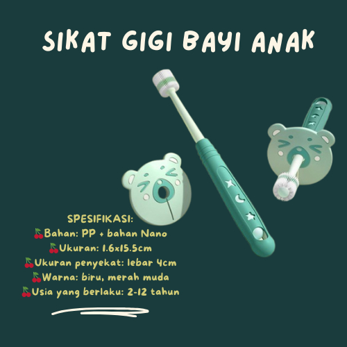 Sikat Gigi Anak 2 Tahun Lembut/Sikat Gigi 360 Derajat Bayi