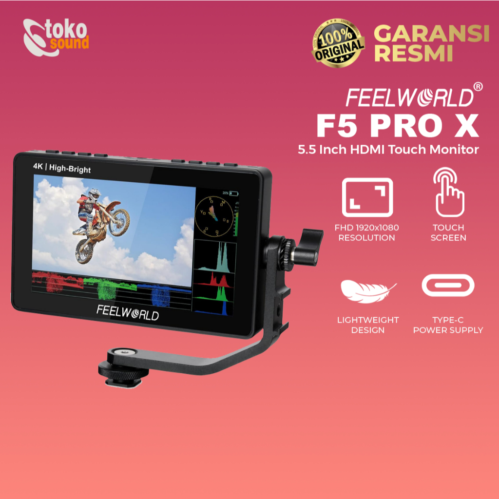 Feelworld F5 ProX Pro X - 5.5 Inch HDMI Touchscreen Monitor Camera