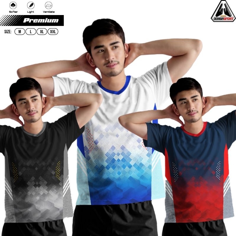 BLW Winstorm Galvo Baju Olahraga Premium Dewasa Kaos Badminton Jersey Voli Print