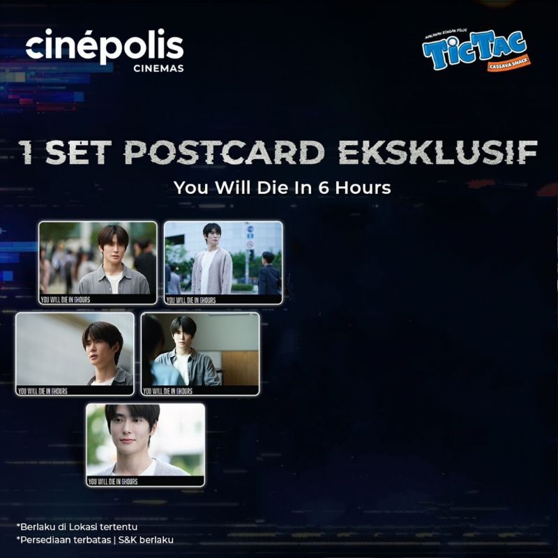 Exclusive Postcard Set Photocard You Will Die In 6 Hours Cinepolis Cinemas Indonesia Jeong Jaehyun N