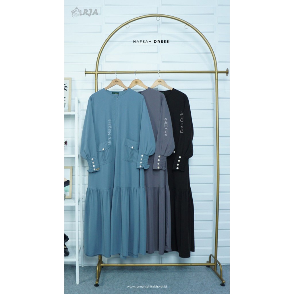 DRESS PREMIUM,DRESS KEKINIAN,DRESS RJA,DRESS HAFSAH,GAMIS RJA,JUBAH RJA
