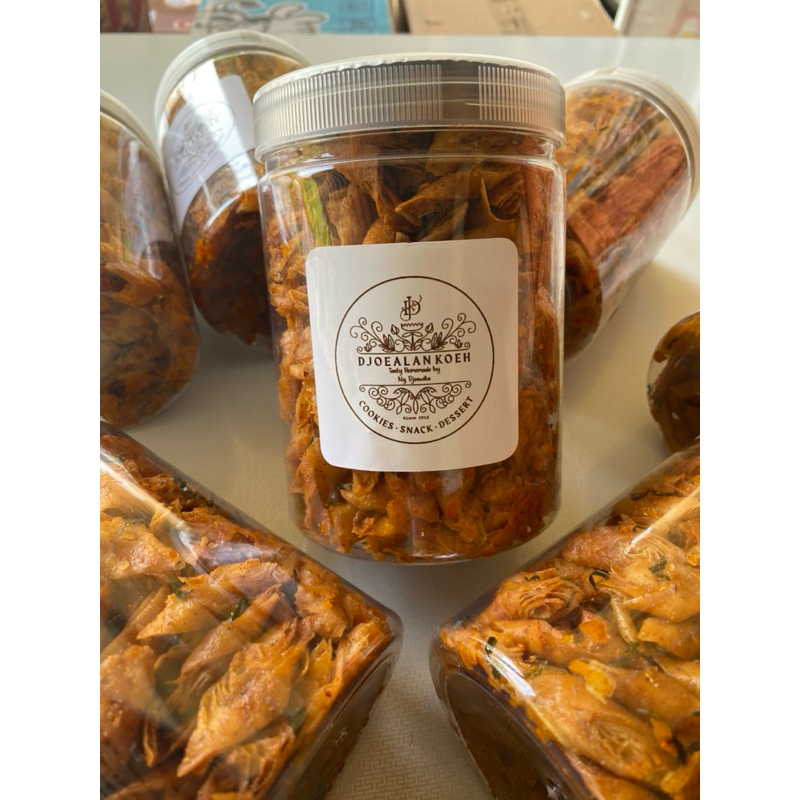 

ENAK BEST SELLER Keripik Kulit Lumpiah Pedas Toples 250 Gram