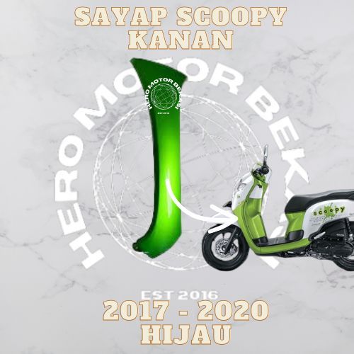 cod - sayap samping depan kanan R  scoopy donat k93 2018 2019 2020 hijau non ori
