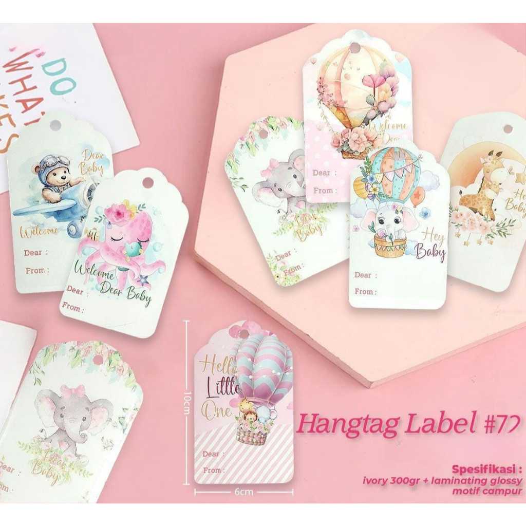 

Hangtag Label 72| Hiasan Box Kue| Gantungan Box (1 Pak 100 Pcs)