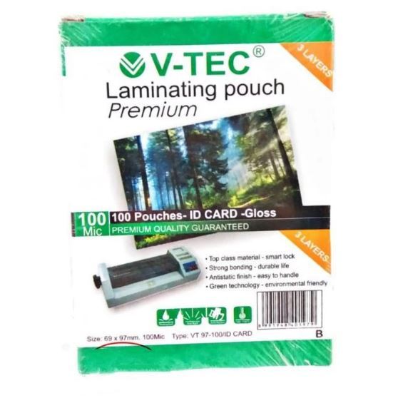 

V tec plastik laminating puch ID card KTP 100 250 mic