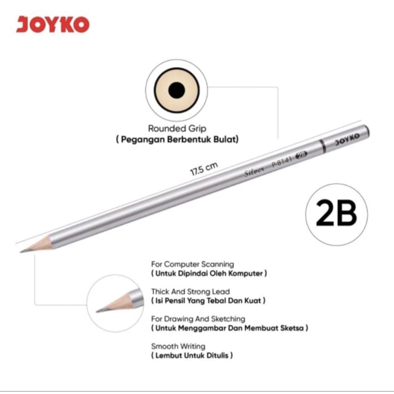 

Pensil serut Joyko P-8141 2B (10btg)