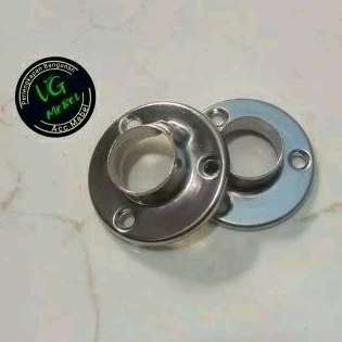Bracket Topi 3/4" - Braket Penyanggah Pipa Stainless 19 mm (Perpasang)
