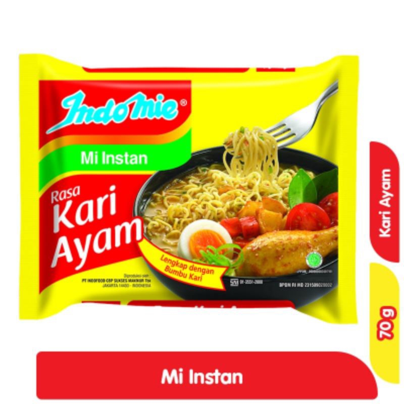 

Indomie Mi Instan Kari Ayam 70 gr