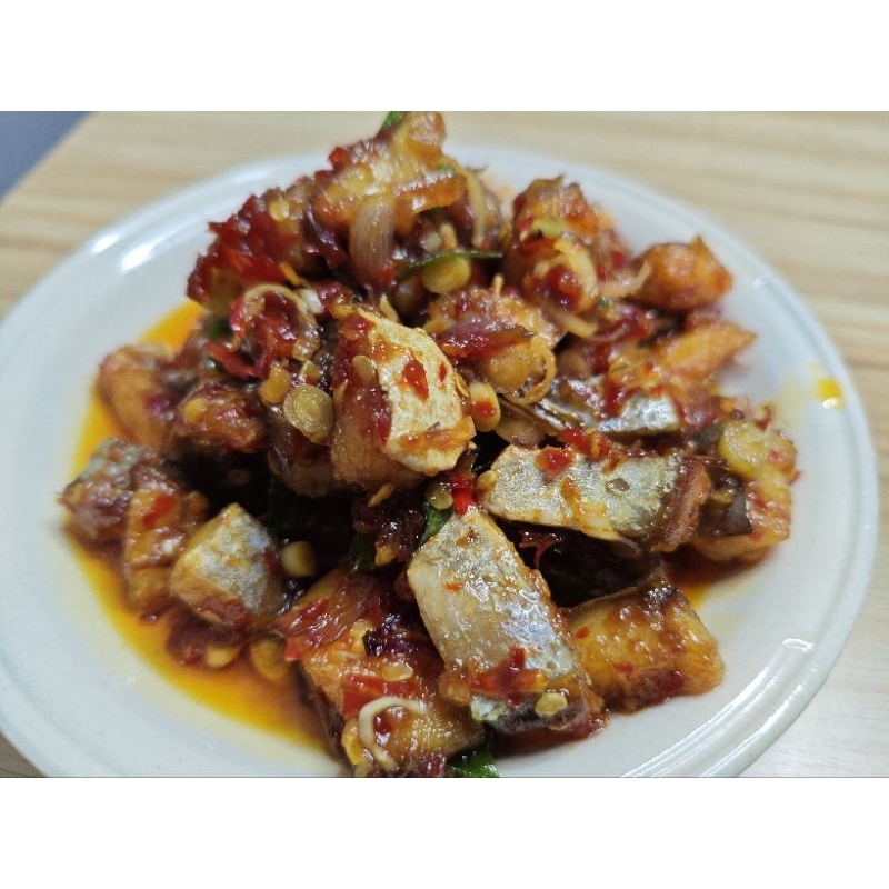 

Oseng mercon asin jambal roti