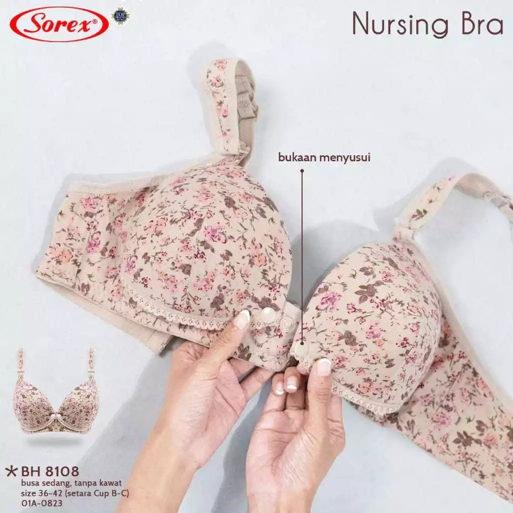 BRA 8108 SOREX MENYUSUI MOTIF BUNGA