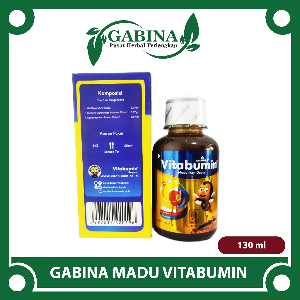 

VITABUMIN | Madu Ikan Gabus Suplemen Makanan Anak 130 ml