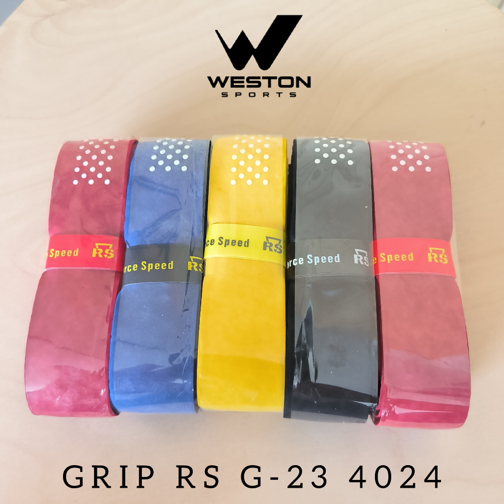 GRIP Tape RS G-23 4024 Grip Raket Badminton Tennis Anti Slip Grip Karet Bermotif Bintik Original