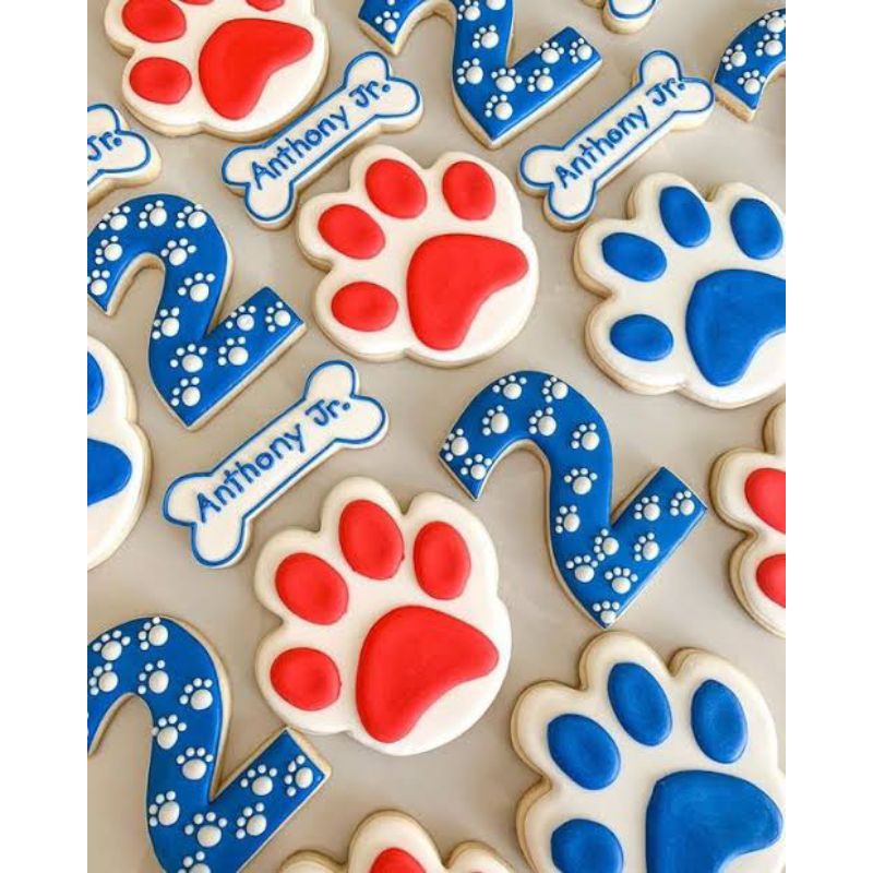 

Catanova Butter Cookies Kukis Hias Karakter Bone Paw anjing kucing