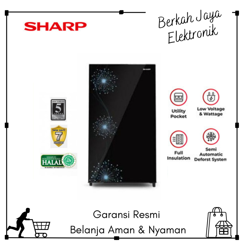 SHARP KULKAS 1 PINTU SJX 187 MG DP