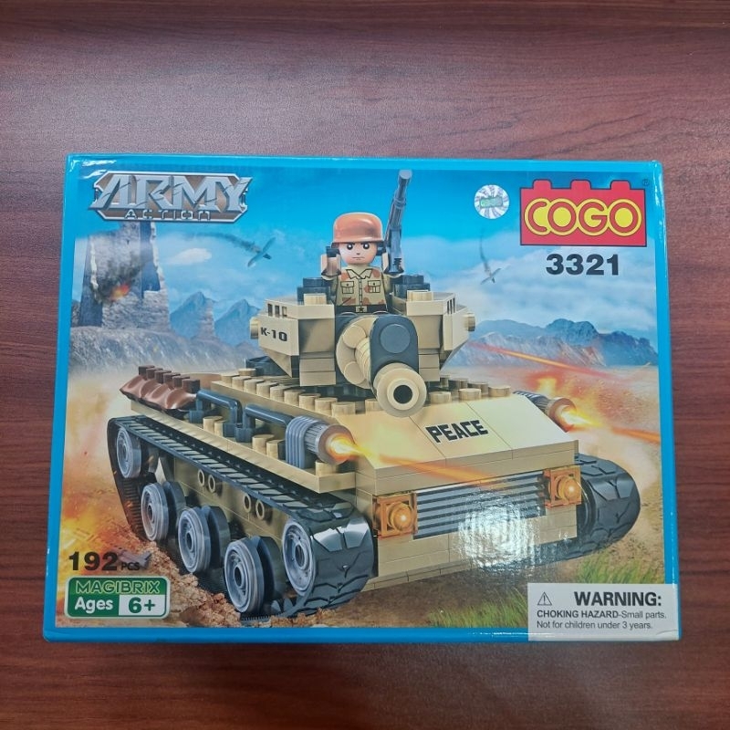 ARMY BRICKs Block COGO 3321 - Tank Army Action 192pcs