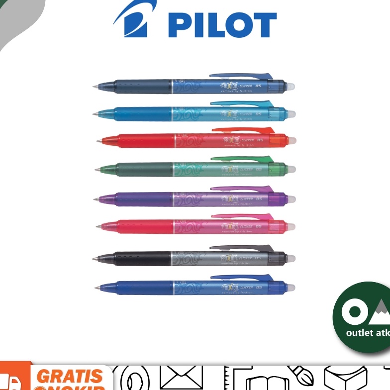 Terbaru Pilot Frixion Erasable Pen 5mm Colors  Pulpen hapus orinal Jepang