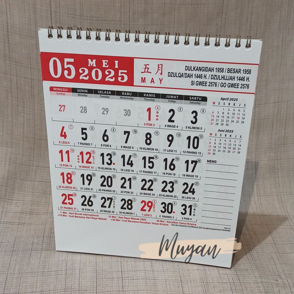 

Kalender Meja Tahun 2025 / Kalender Meja Duduk Tahun 2025 KM-14