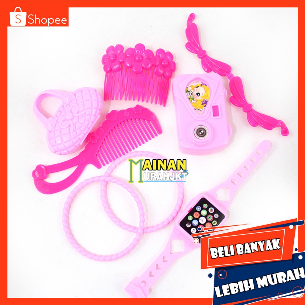 MAINAN ANAK MURAH KAMERA SISIR DAN JAM TANGAN WL104 HELLO KITTY MAINAN FASHION ANAK PEREMPUAN