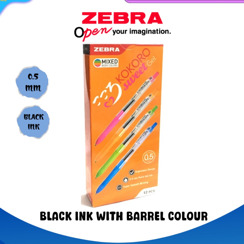 

FG2 Asaba Bandung Zebra Kokoro Sweet 1 Lusin tinta hitam