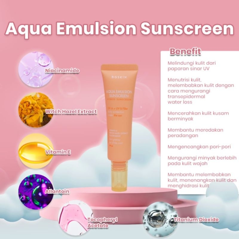 Aqua emulsion sunscreen/ sunscreen emulsion bgskin