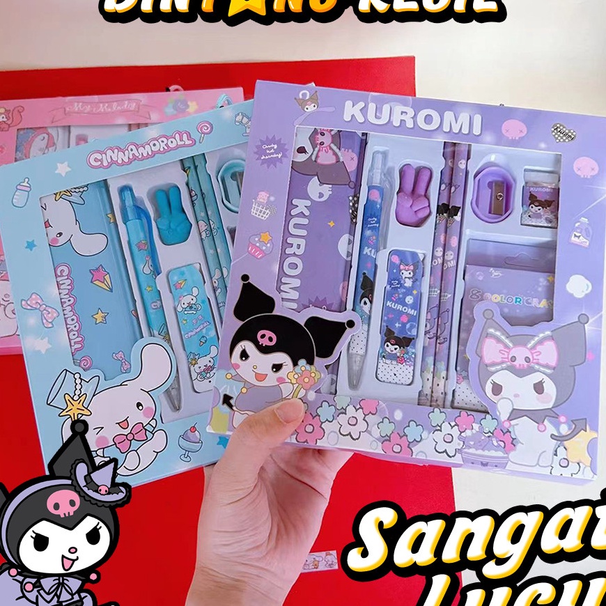 

KF7 Alat Tulis Set 9 in1 Alat Tulis Set Lucu Karakter Stationery Set Study Set Alat Tulis Kuromi Hadiah Alat Tulis Siswa