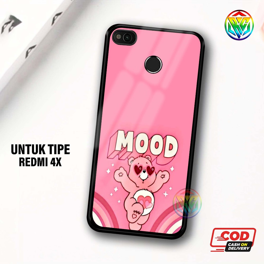 Real Case Xiomi Redmi 4X Terbaru Case kilau - New Case Glossy casing Hp Xiomi Redmi 4X [Motif BEAR] 